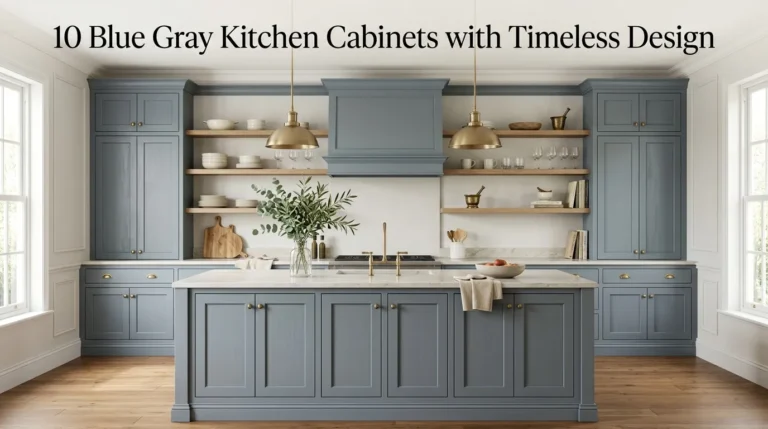 Blue Gray Kitchen Cabinets with Timeless Design