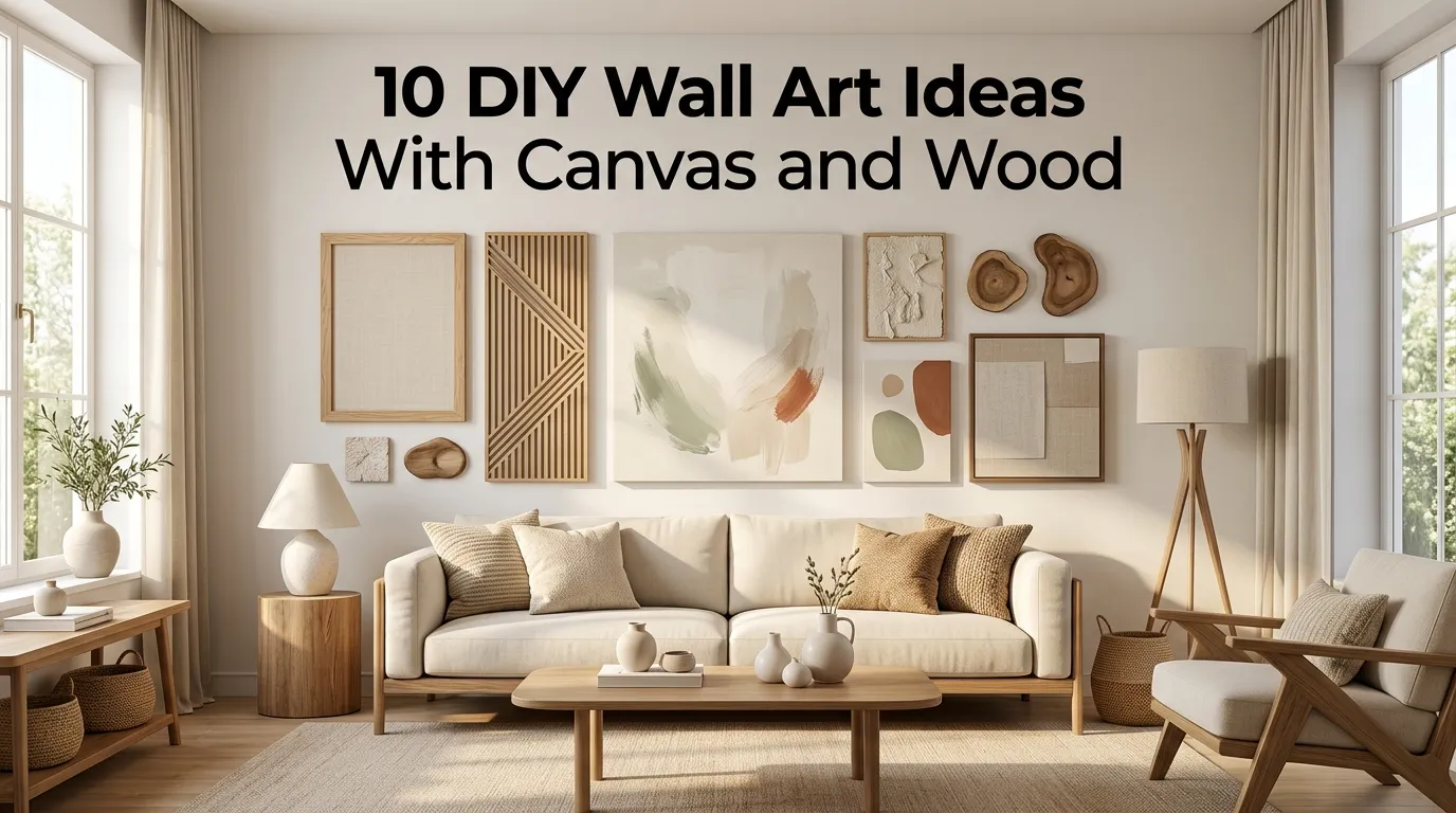 10 DIY Wall Art Ideas With Canvas and Wood
