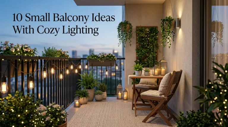 Small Balcony Ideas With Cozy Lighting