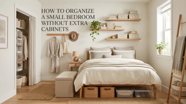 How to Organize a Small Bedroom Without Extra Cabinets