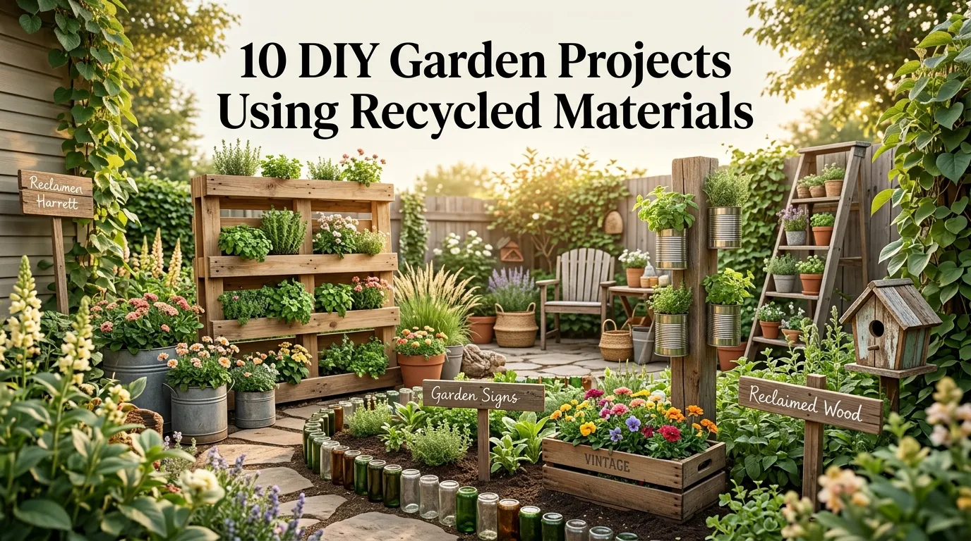 10 DIY Garden Projects Using Recycled Materials